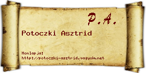 Potoczki Asztrid névjegykártya